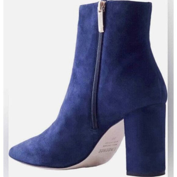 L’Agence Suede Pointed Toe Heeled‎ Ankle Bootie Galena Midnight 7.5 Retai… - Picture 2 of 8